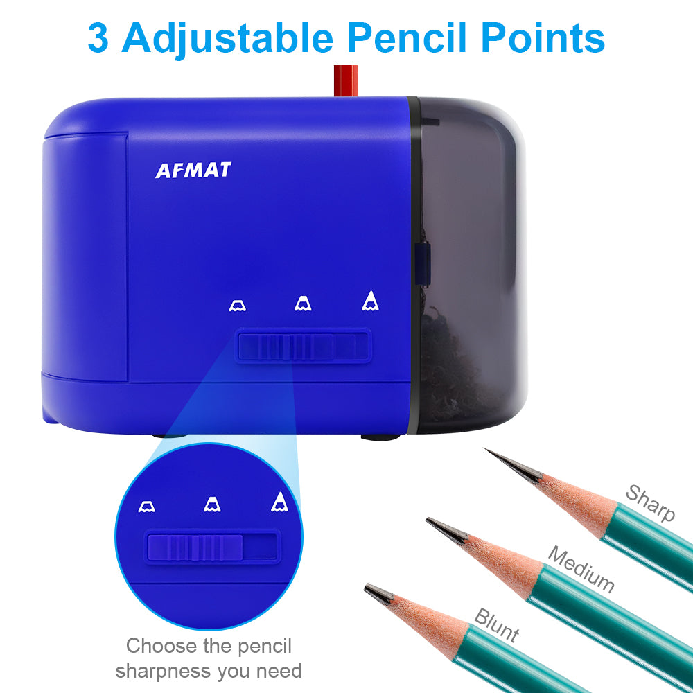 Electric Pencil Sharpener for Colored Pencils (6-8mm) with Adapter Dark  Blue-PS71